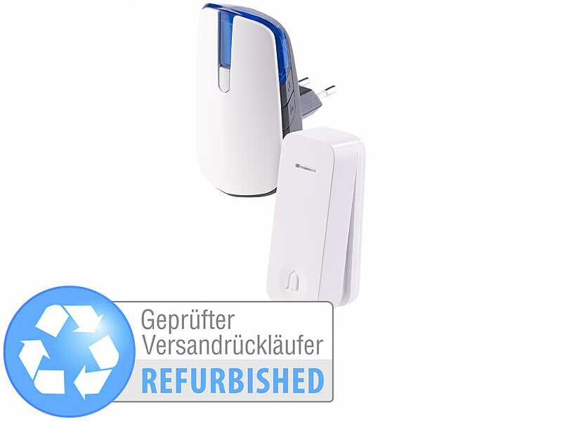 ; Funkklingel mit Licht und Ton-Signal Funkklingel mit Licht und Ton-Signal Funkklingel mit Licht und Ton-Signal 