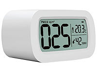 CASAcontrol PM2,5-Feinstaub-Messgerät mit Temperatur und Luftfeuchtigkeitsanzeige