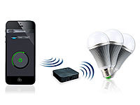 CASAcontrol WiFi-Beleuchtungs-System "Weiß" inkl. 3 LED-Lampen, E27; E27-Funk-Lampenfassungen mit kinetischen Schaltern, erweiterbar 