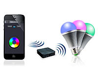 CASAcontrol WiFi-Beleuchtungs-System "Farbe" inkl. 3 LED-Lampen, E27; E27-Funk-Lampenfassungen mit kinetischen Schaltern, erweiterbar E27-Funk-Lampenfassungen mit kinetischen Schaltern, erweiterbar E27-Funk-Lampenfassungen mit kinetischen Schaltern, erweiterbar 