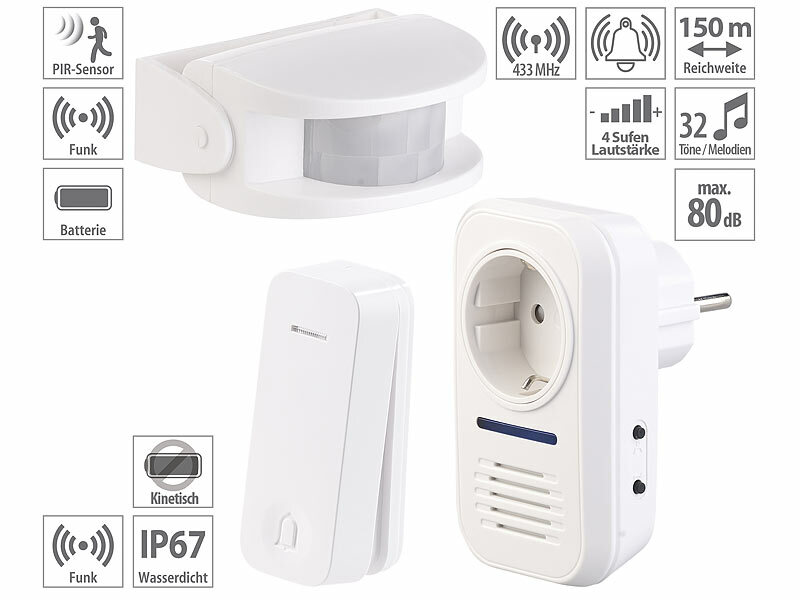 ; Funkklingel mit Licht und Ton-Signal Funkklingel mit Licht und Ton-Signal 